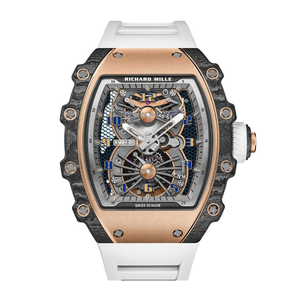 Richard Mille RM 21-01 Replica Watches – RM21-01 skeleton tourbillon replica watch collection with RM21 watch styles and RM21 01 price options.