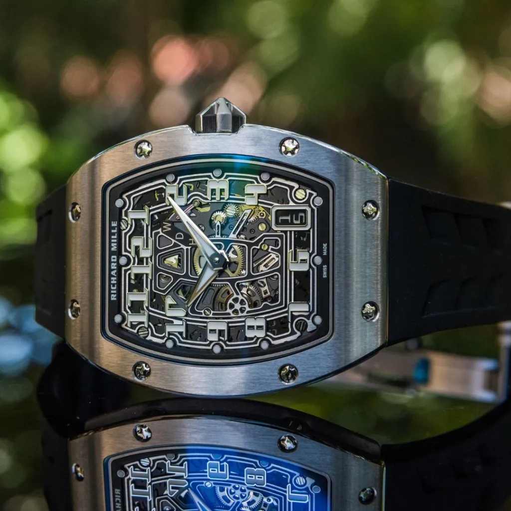 Richard Mille super clone watch with skeleton dial and carbon TPT case